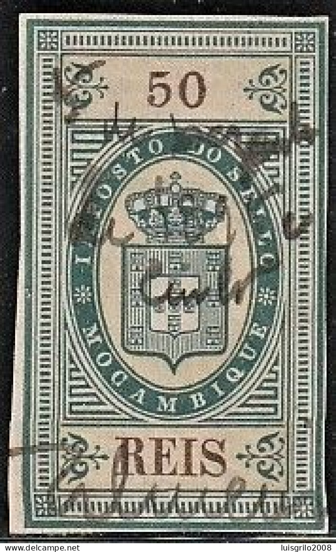 Revenue/ Fiscal, Moçambique 1878 - Imposto Do Sello. 50 Reis - Usado