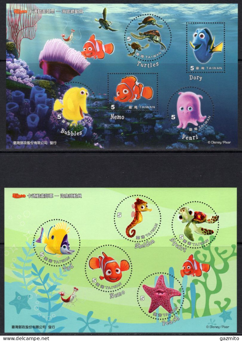 Taiwan 2008, Disney, Nemo, Fishes, Block - Unused Stamps