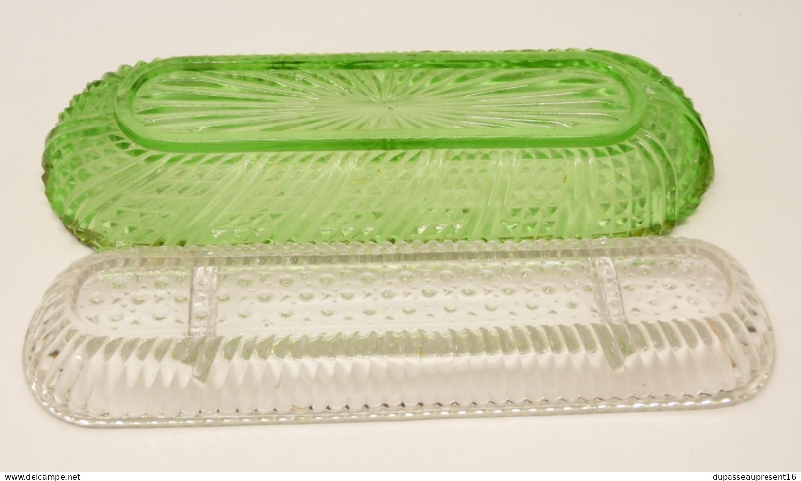 - PORTE PEIGNE & PORTE BROSSE ou Autre VERRE ANCIEN objets déco collection     E