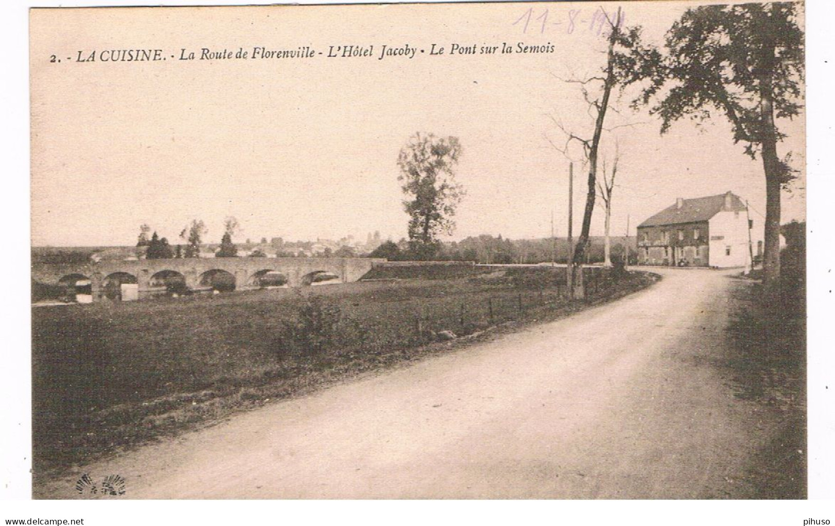 B-9498  : LA CUISINE : La Route De Florenville - L'Hotel Jacoby- Le Pont Sur La Semois - Florenville