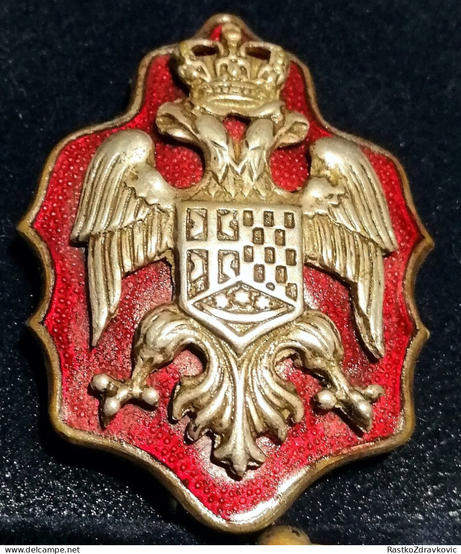 KRALJEVINA YUGOSLAVIJEYugoslavian Royal Yugoslav NCO's Cap Badge. Perfektno Stanje. - Materiaal