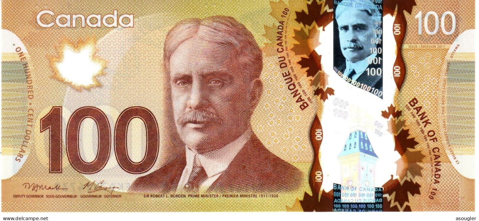 Canada 100 DOLLARS 2011 POLYMER UNC P-110 "Free Shipping Via Registered Air Mail" - Canada