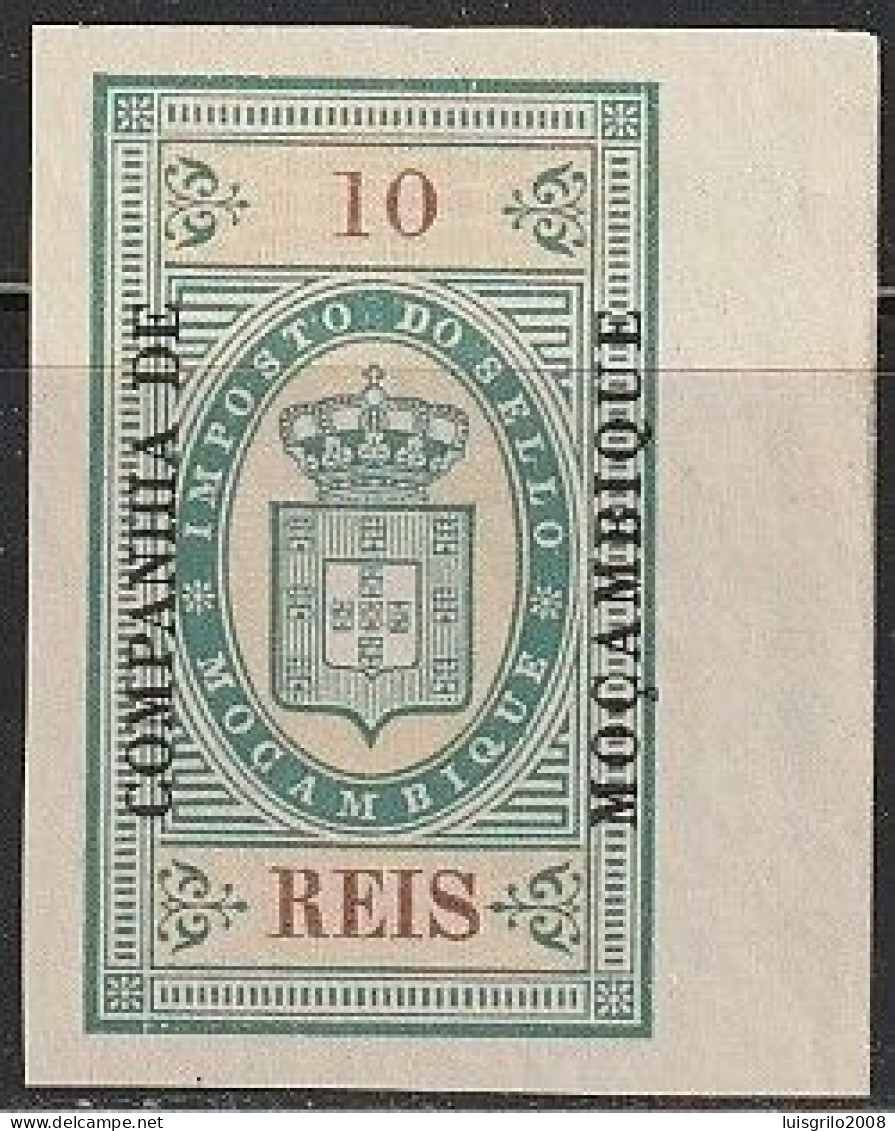 Revenue/ Fiscal, Companhia De Moçambique 1892 - Imposto Do Sello. 10 Reis -|- MNH - Nuevos