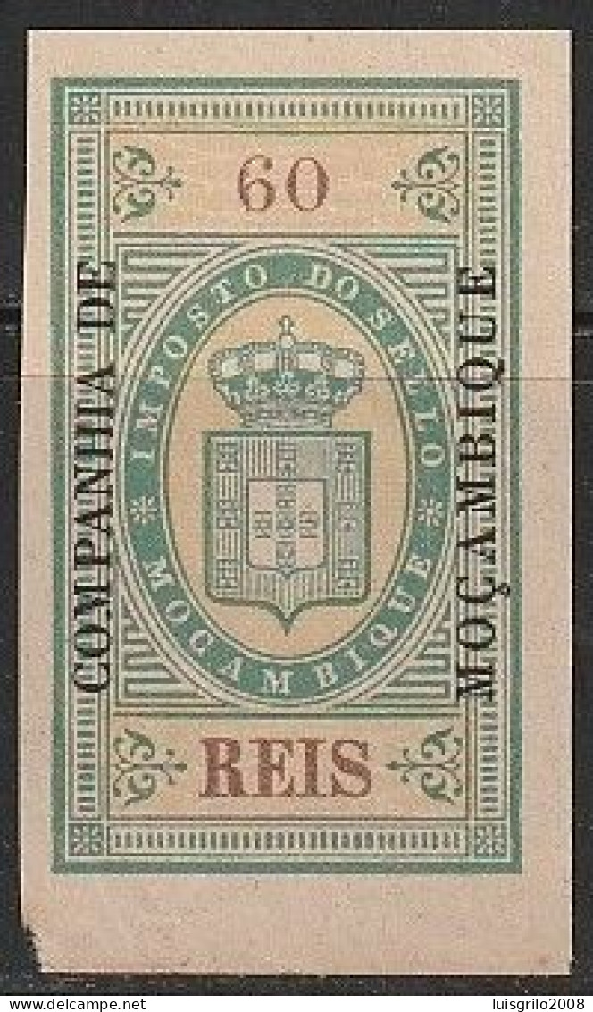 Revenue/ Fiscal, Companhia De Moçambique 1892 - Imposto Do Sello. 60 Reis -|- MNH - Nuevos