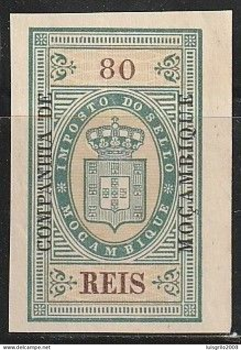 Revenue/ Fiscal, Companhia De Moçambique 1892 - Imposto Do Sello. 80 Reis -|- MNH - Nuovi