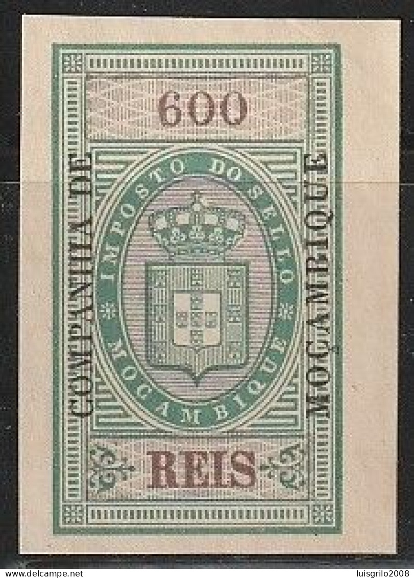 Revenue/ Fiscal, Companhia De Moçambique 1892 - Imposto Do Sello. 600 Reis -|- MNH - Nuovi