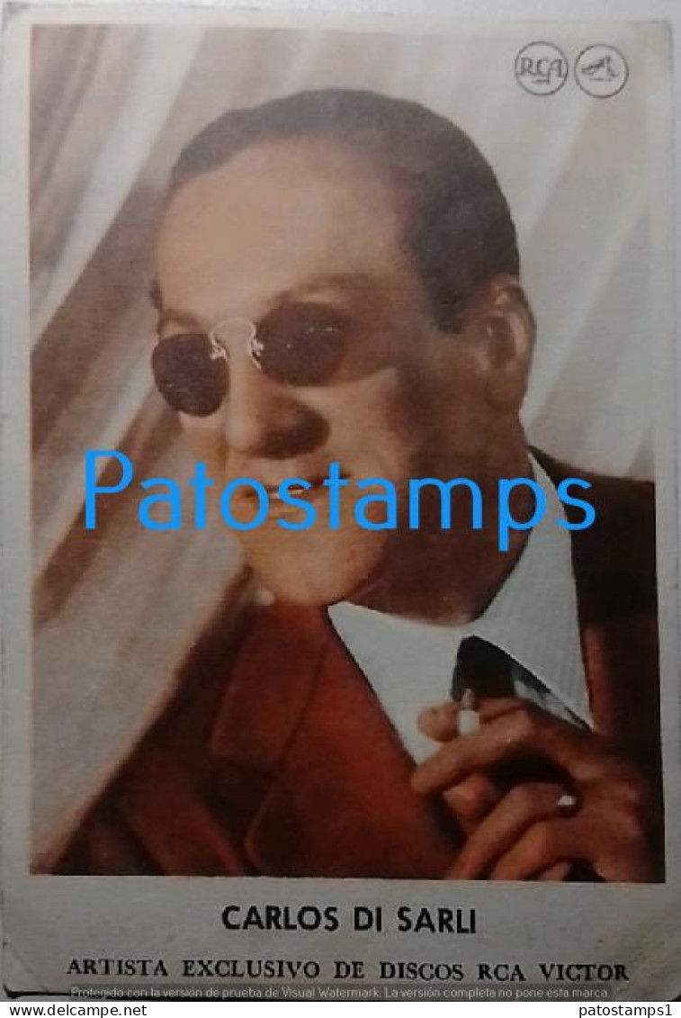 207542 ARGENTINA ARTIST CARLOS DI SARLI CANTANTE SINGER TANGO NO POSTAL POSTCARD - Argentine