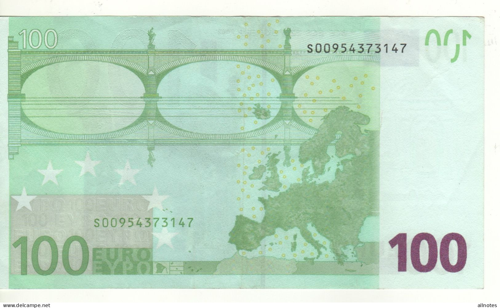 100 EURO  "S"   ITALY    Firma Duisenberg    J 001 D1   /   XF - 100 Euro