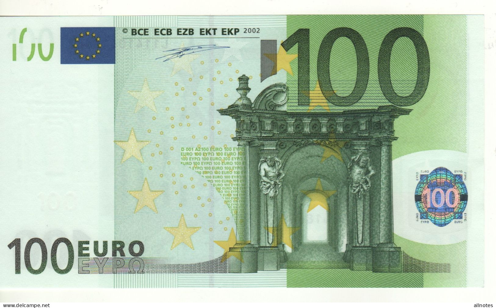 100 EURO  "L"  Finland    Firma  Duisenberg    D 001 A2  /  FDS - UNC - 100 Euro