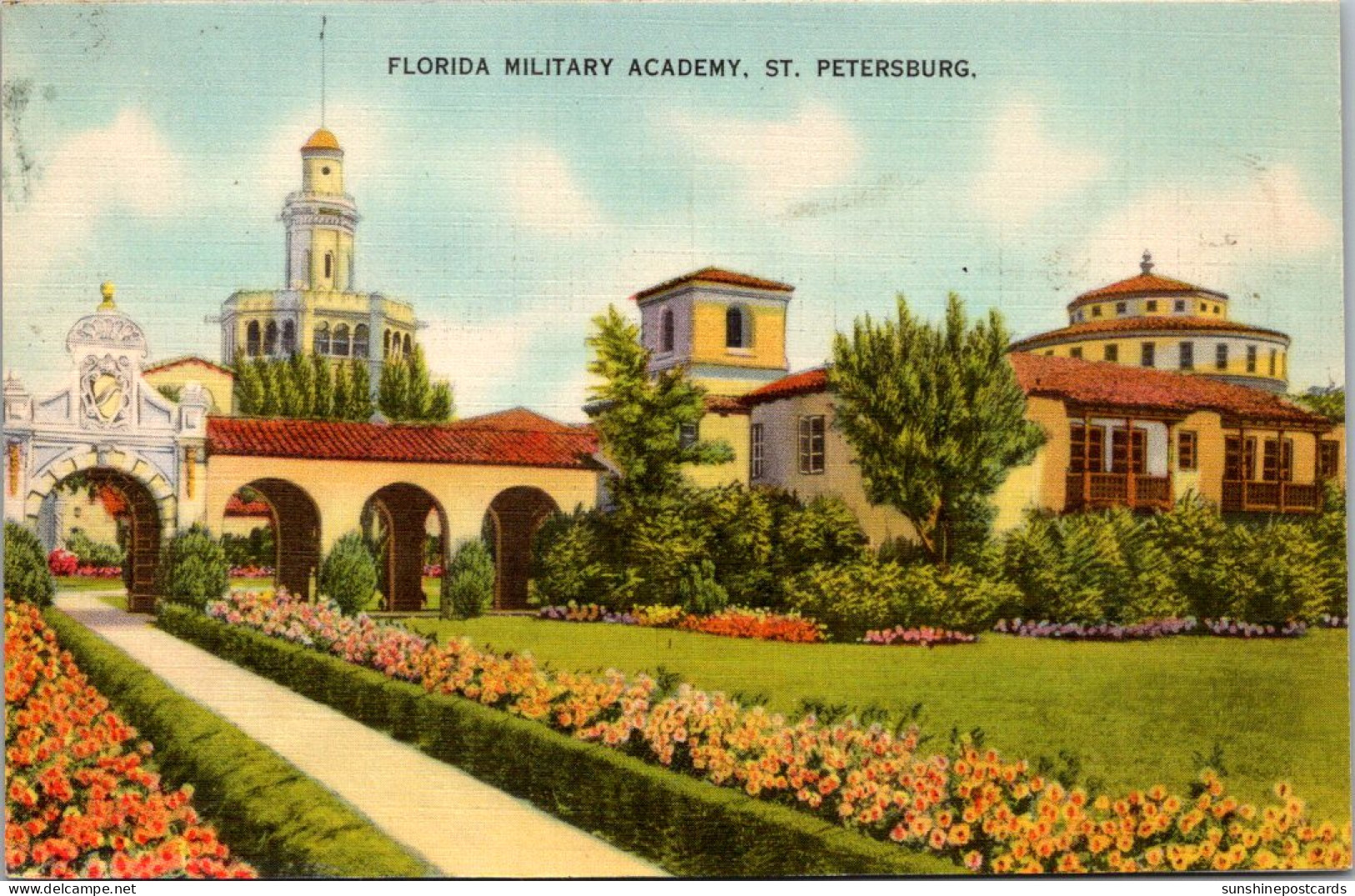 Florida St Petersburg The Florida Military Academy Curteich - St Petersburg