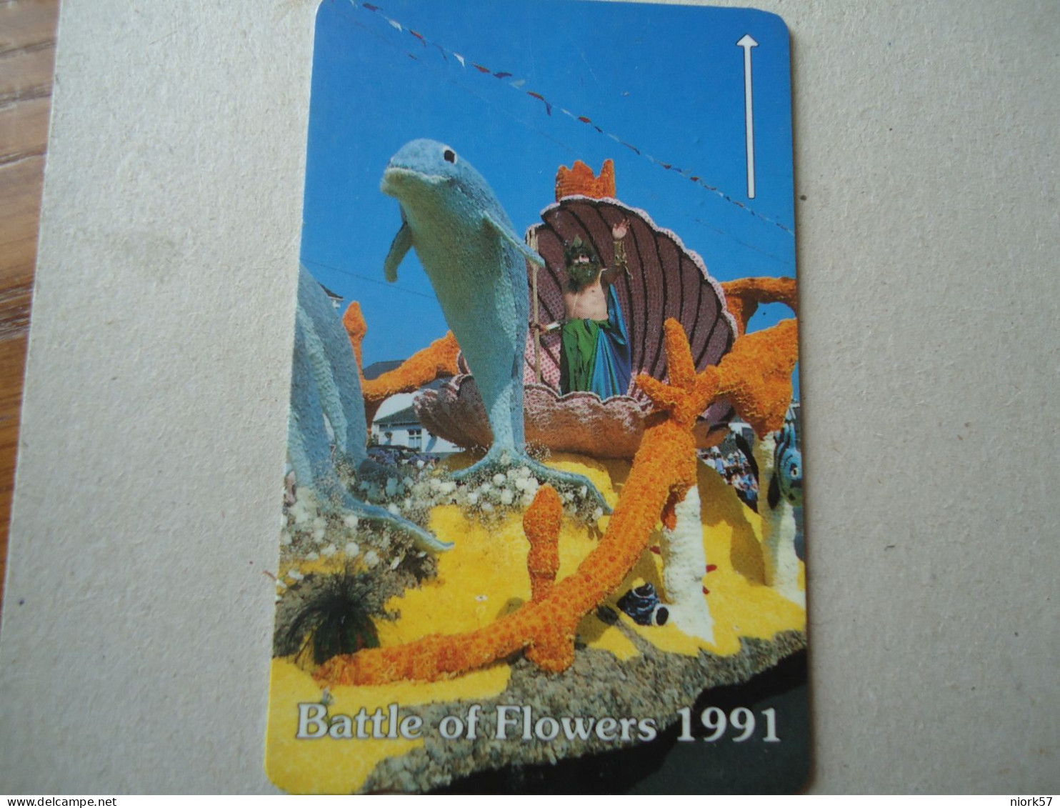 JERSEY USED CARDS   CULTURE  BATTLE OF FLOWERS 1991 - Cultural