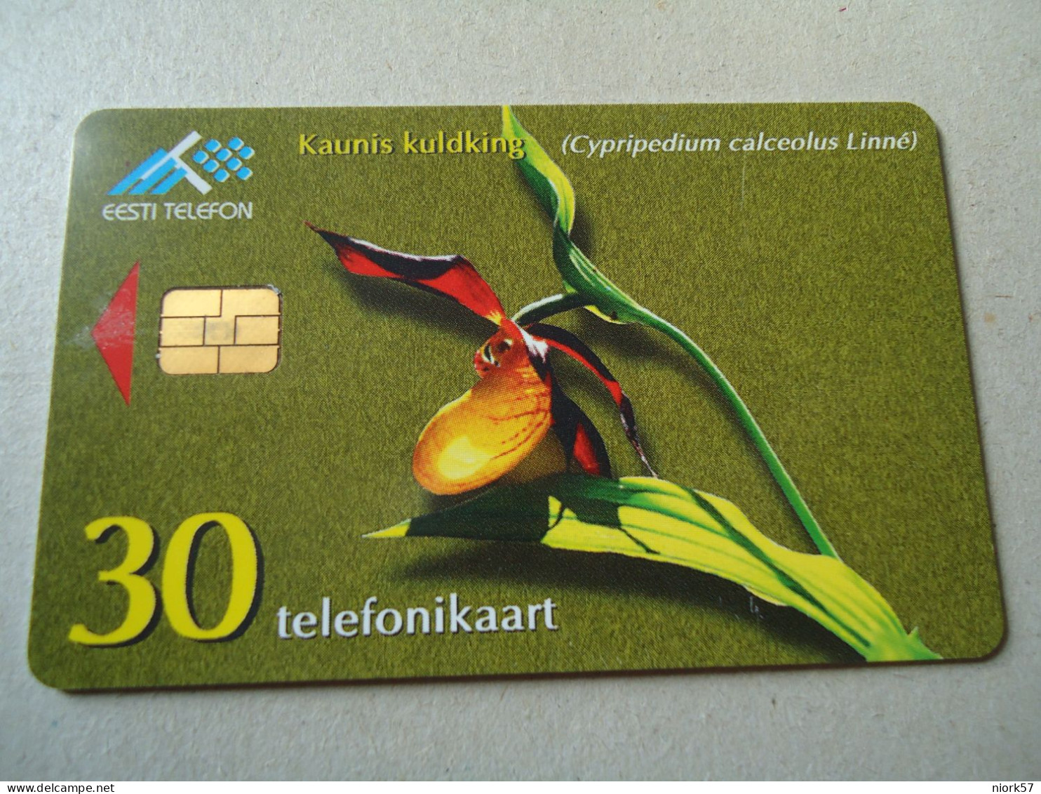 ESTONIA  USED CARDS  FLOWERS  ORCHIDS - Fleurs