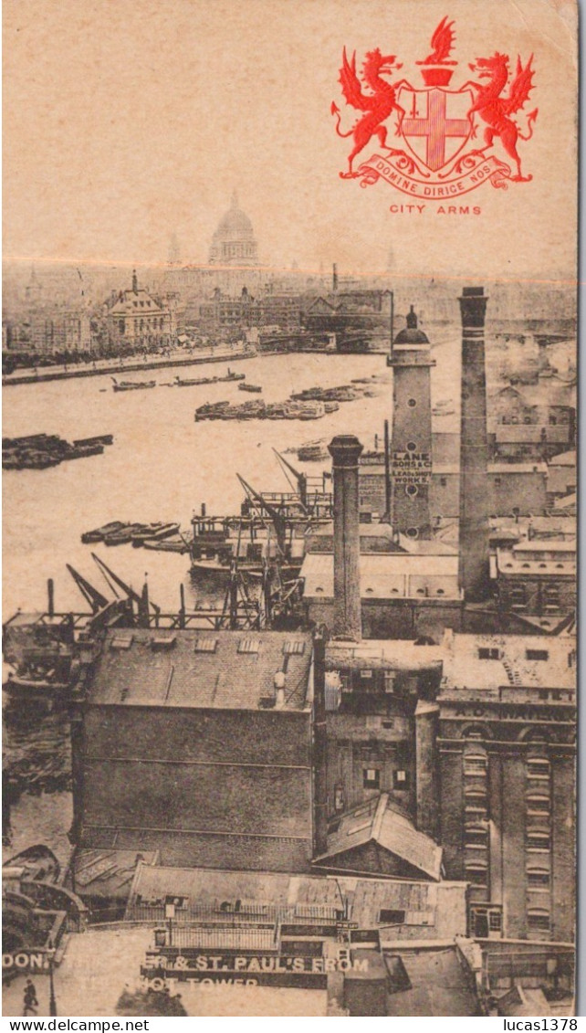 RAPHAEL TUCK / LONDON / THE RIVER & ST. PAUL'S FROM THE SHOT TOWER - River Thames