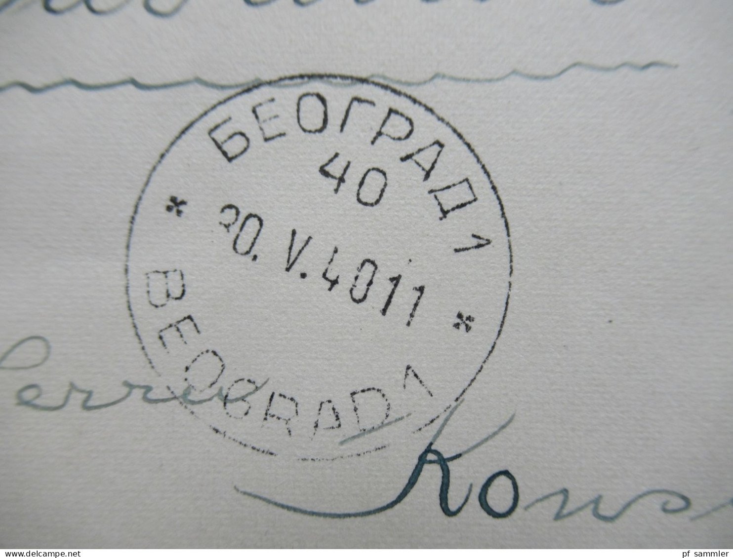 Jugoslawien 1940 Vorerstag Balkanentente Stempel Vom 30.5.1940 (1 Tag Vor Der Ausgabe!!) Luftpost Beograd - Athen - Storia Postale