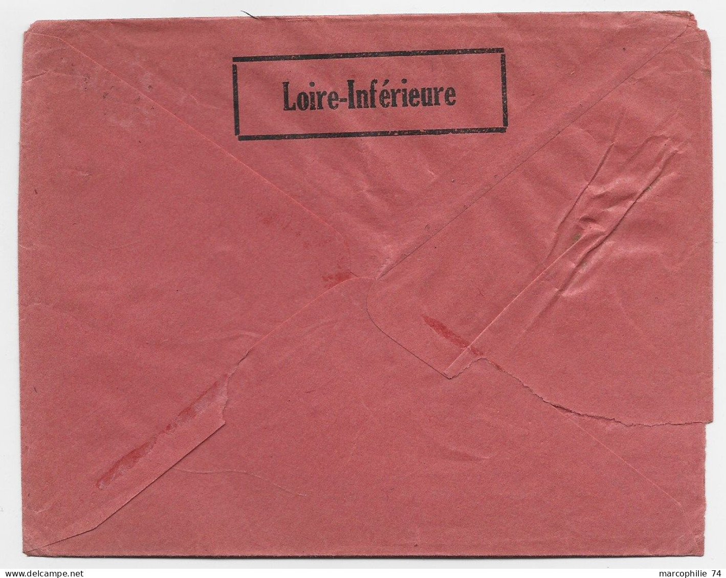 FRANCE IRIS 1FR ROUGE   SEUL HORS SAC ENVELOPPE BATZ 1941  POUR RENNES GARE - 1939-44 Iris