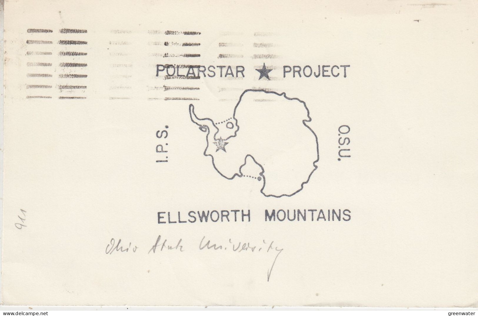 USA Polarstar Project Ellsworth Mountains  Ohio State University Ca McMurdo OCT 30 1979 (58878) - Forschungsprogramme