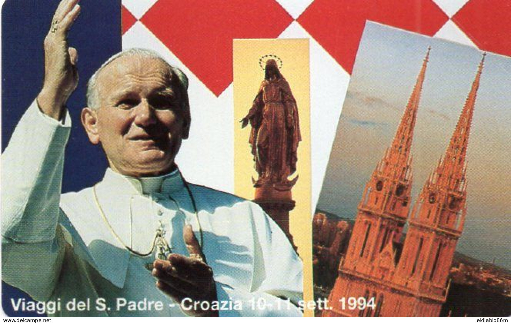 VATICAN - MAGNETIC CARD - SCV22 - VIAGGI DEL SANTO PADRE - CROATIA - POPE JOHN PAUL II - MINT - Vaticano