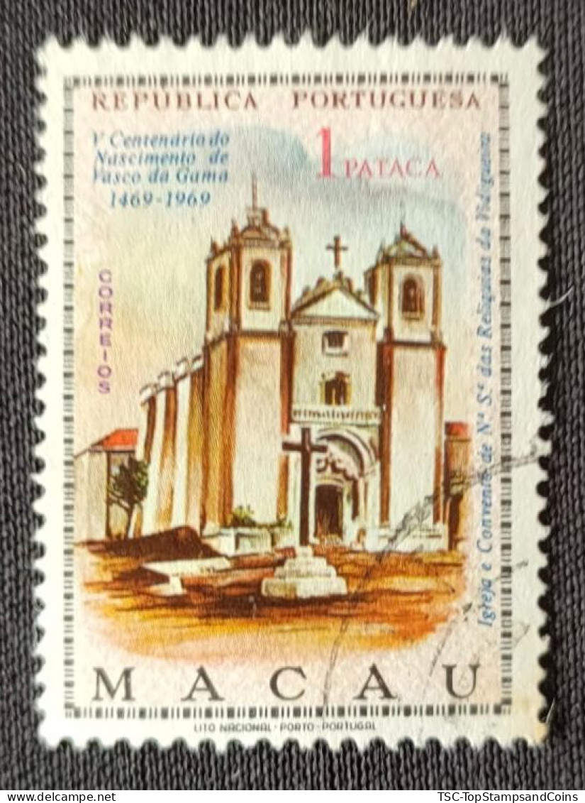 MAC5421UB - V. Centenary Of Vasco Da Gama's Birth - 1 Pataca Used Stamp - Macau - 1969 - Gebraucht