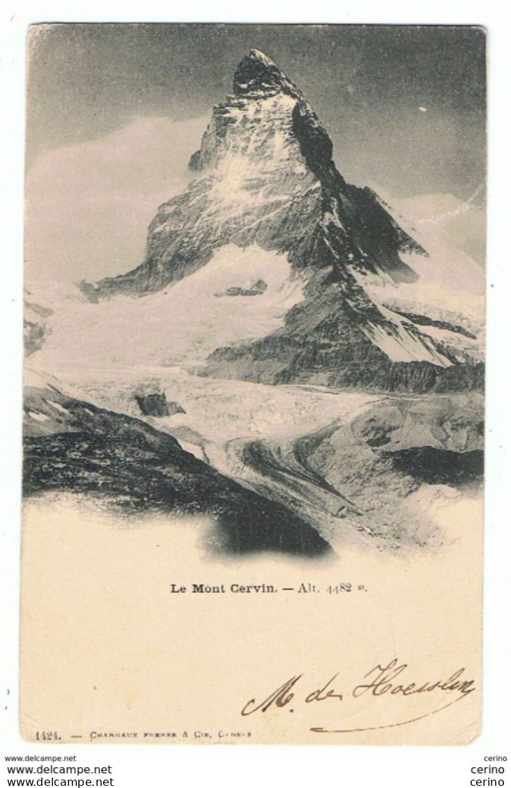 LE  MONT  CERVIN:    ALT. 4482  M. -  POUR  L' ITALIE  -  FP - Klimmen