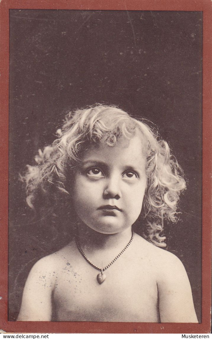 Denmark PPC Girl With Necklace Stenders Sephiabrevkort Brotype Ia CHARLOTTENLUND (SCARCE Cds.) 1910 (2 Scans) - Lettres & Documents