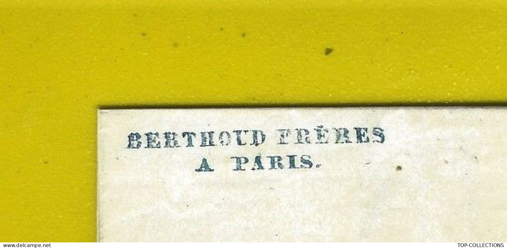 1846 PROTESTANTISME BANQUE PASTEUR PLACEMENTS Paris Banque Berthoud Frères pour Verrières Suisse