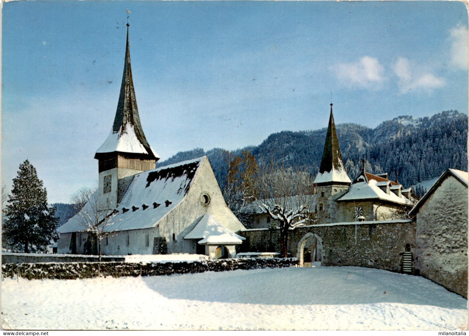 Rougemont - L'Eglise Et Le Chateau (9307) * 28. 12. 1972 - Rougemont