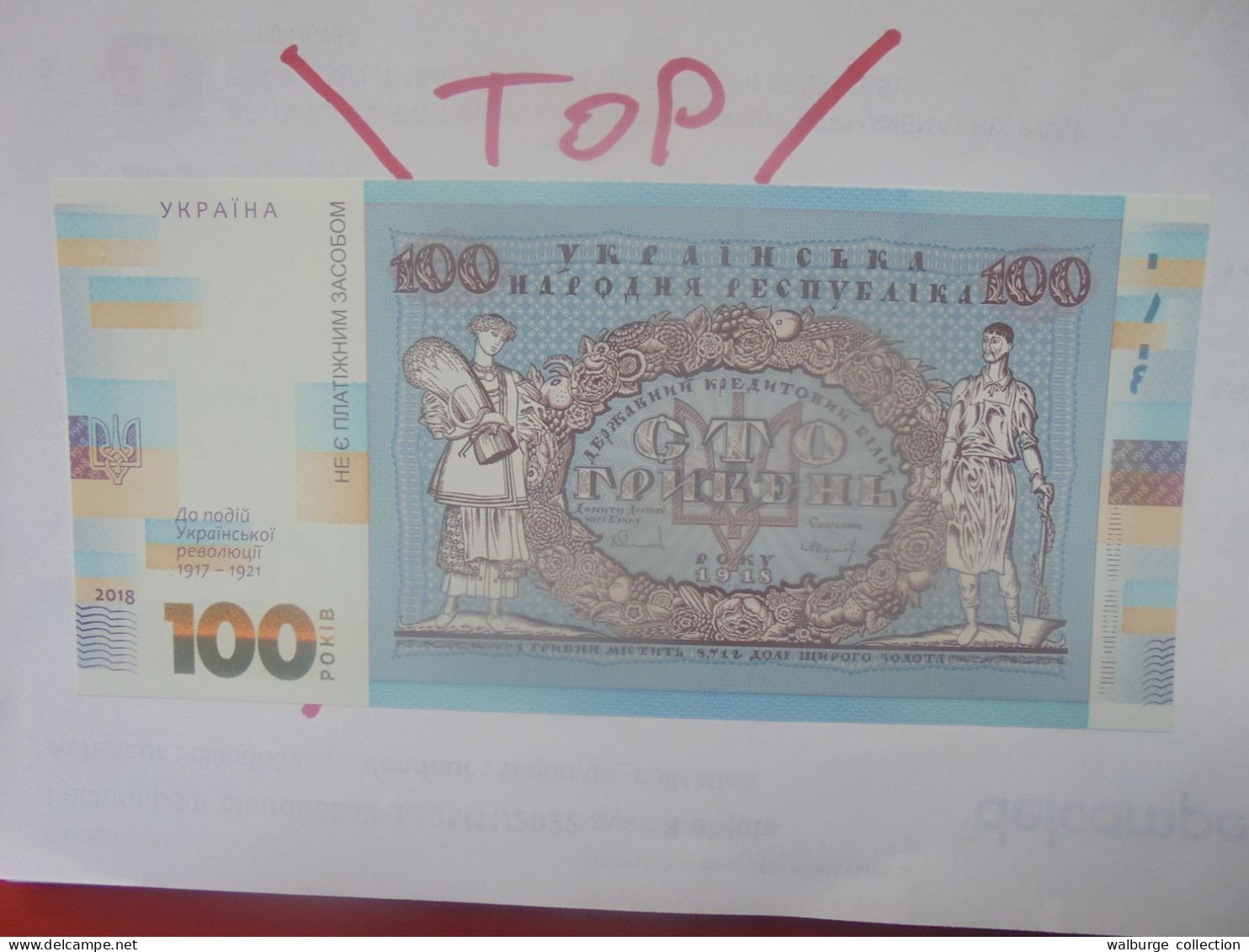 UKRAINE-Collector 100 Karbovantsiv 2018 Neuf (B.29) - Ukraine