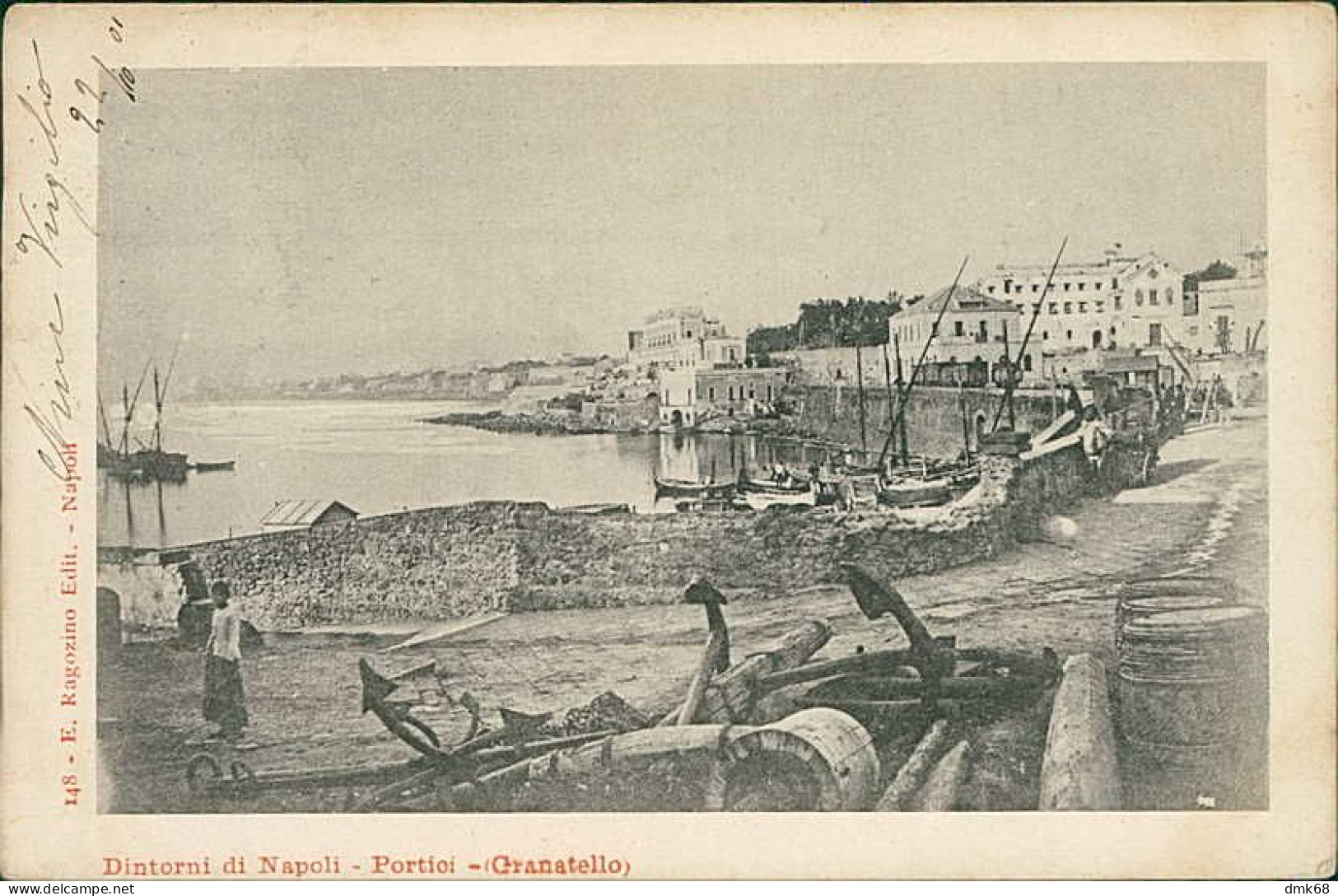 PORTICI ( NAPOLI ) GRANATELLO - EDIZIONE RAGOZINO - SPEDITA A PARIGI NEL 1901 (16517) - Portici