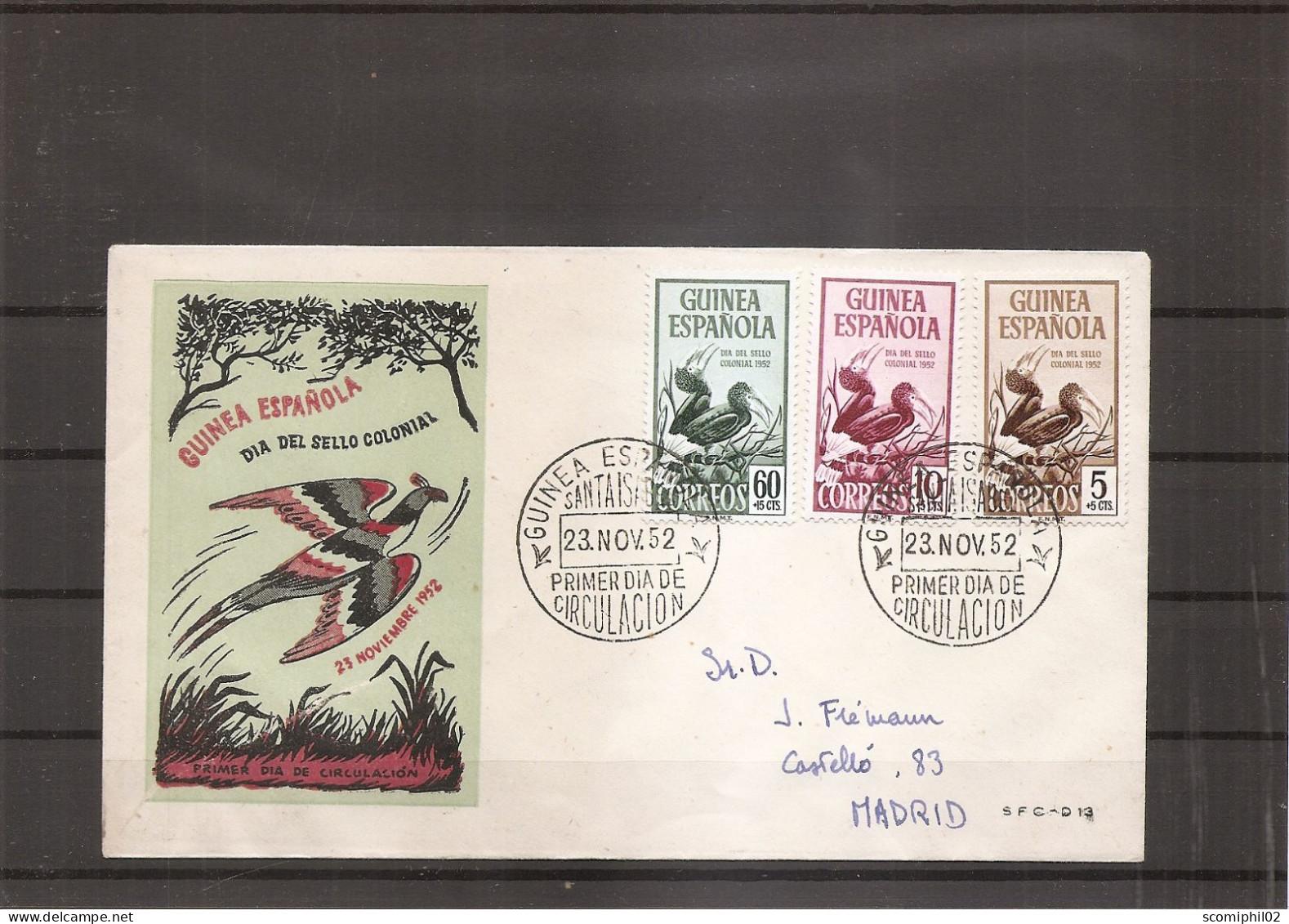 Guinée Espagnole - Oiseaux ( FDC De 1952 à Voir) - Guinea Española