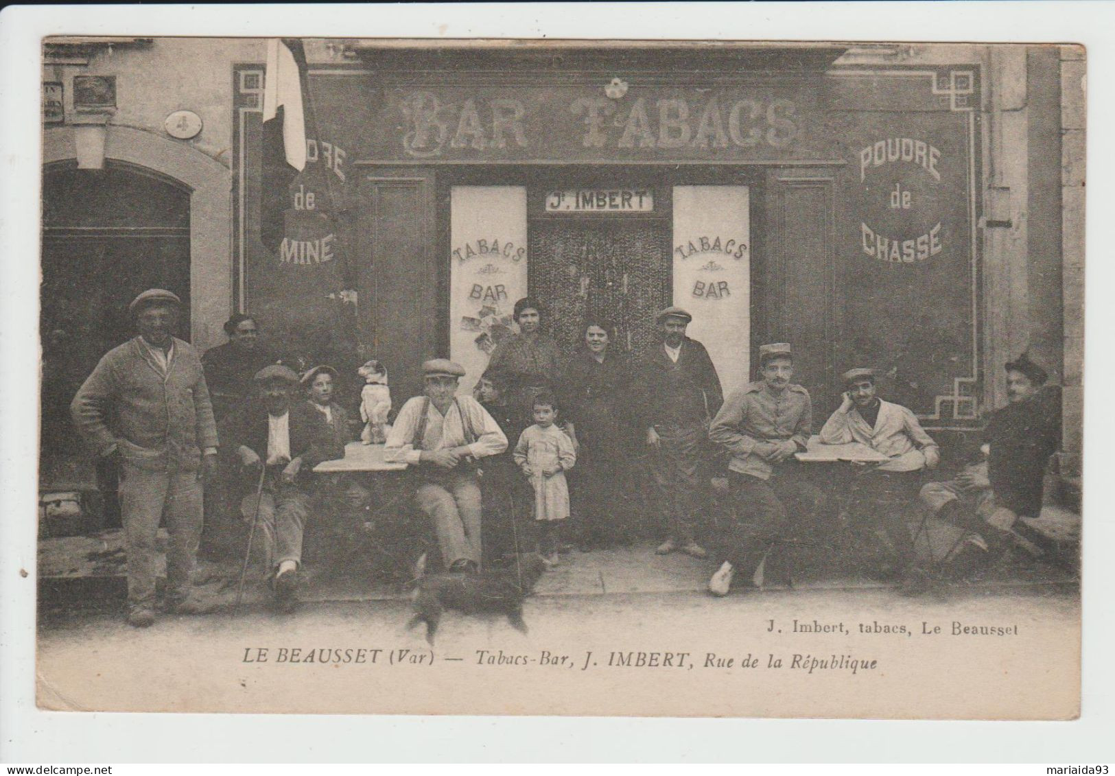 LE BEAUSSET - VAR - TABACS BAR J. IMBERT - RUE DE LA REPUBLIQUE - DEVANTURE DE MAGASIN - Le Beausset