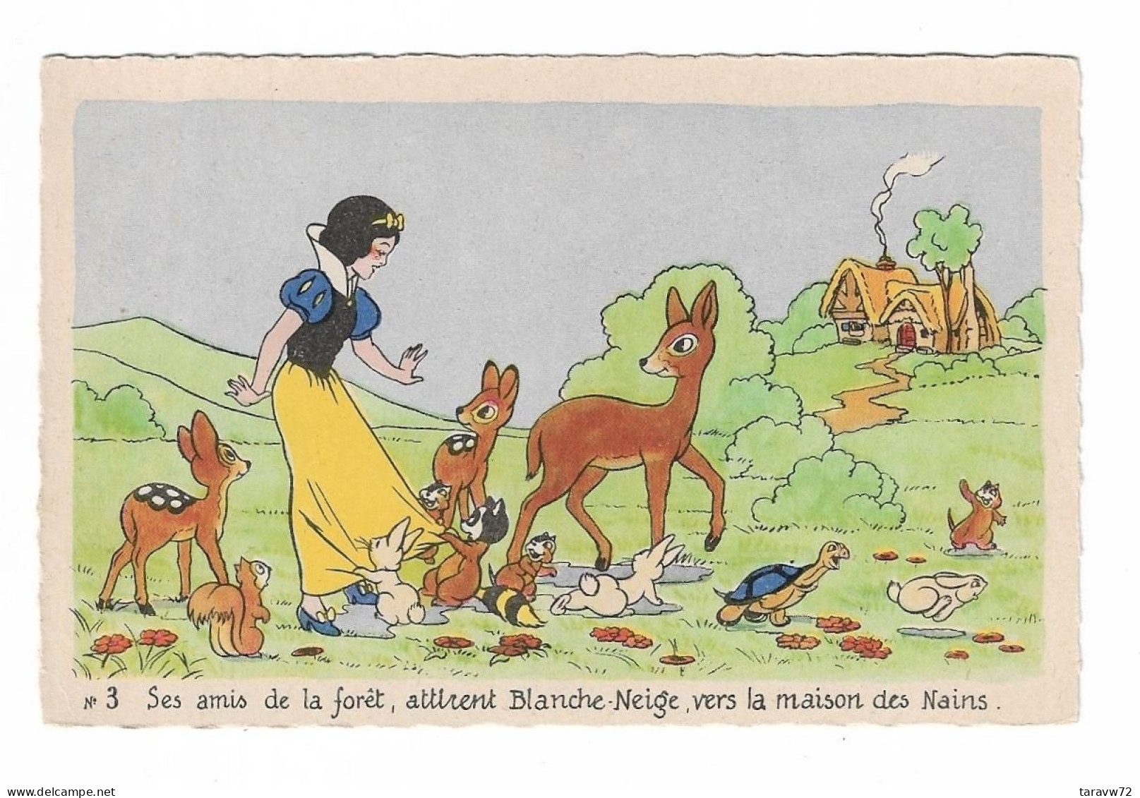 DISNEY / BLANCHE NEIGE ET LES SEPT NAINS - BLANCHE NEIGE ET SES AMIS DE LA FORET VERS LA MAISON DES NAINS - Autres & Non Classés