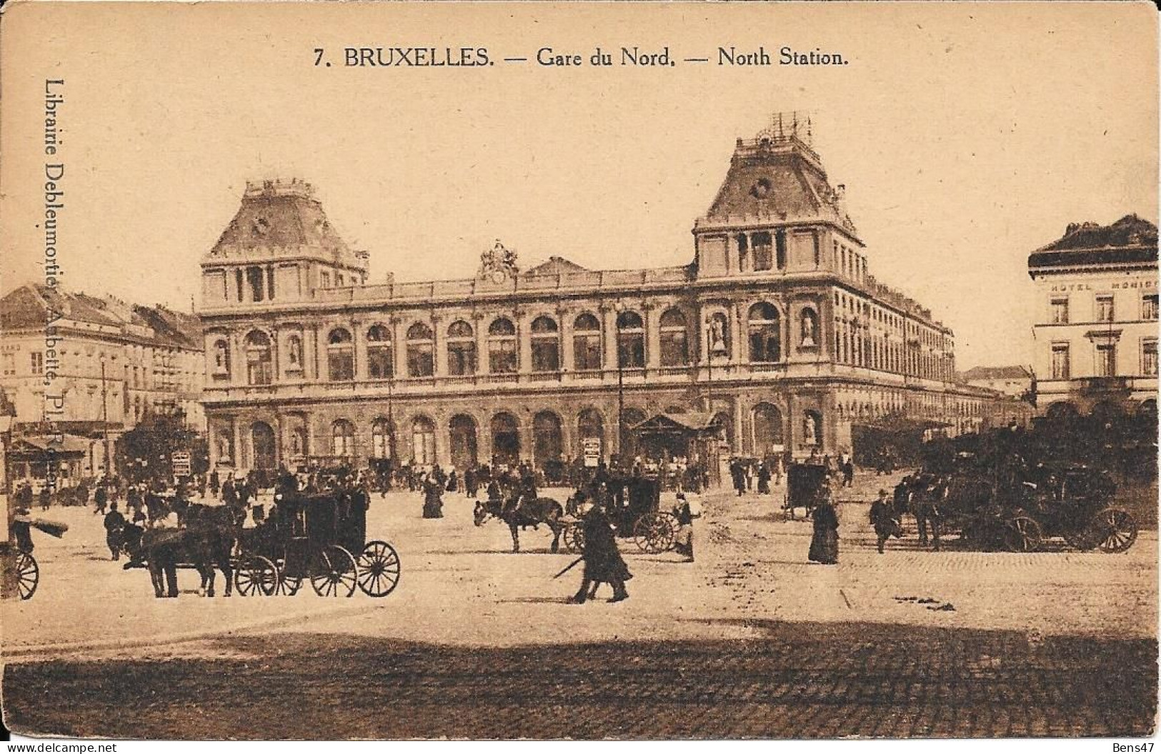 Bruxelles Gard Du Nord -9-3-1919 Pl.Rogier - Schienenverkehr - Bahnhöfe