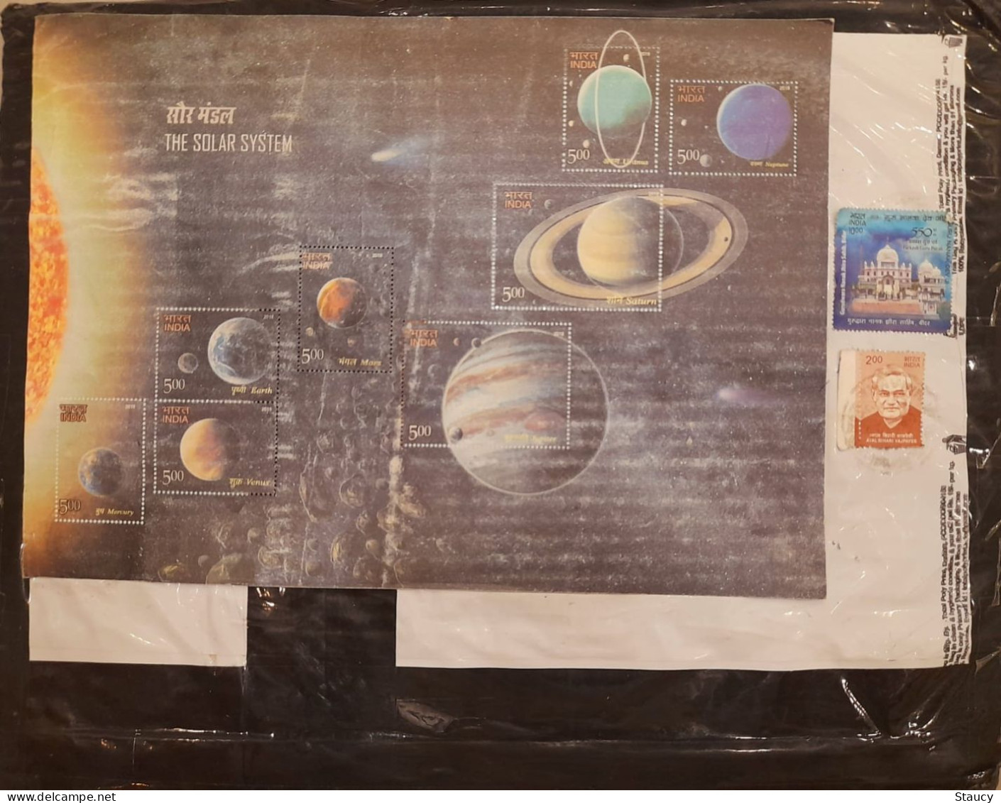 INDIA 2023 SOLAR SYSTEM MS + ATAL BIHARI BAJPAI & SIKHISM Stamps Franking On Registered Speed Post Cover - Azië