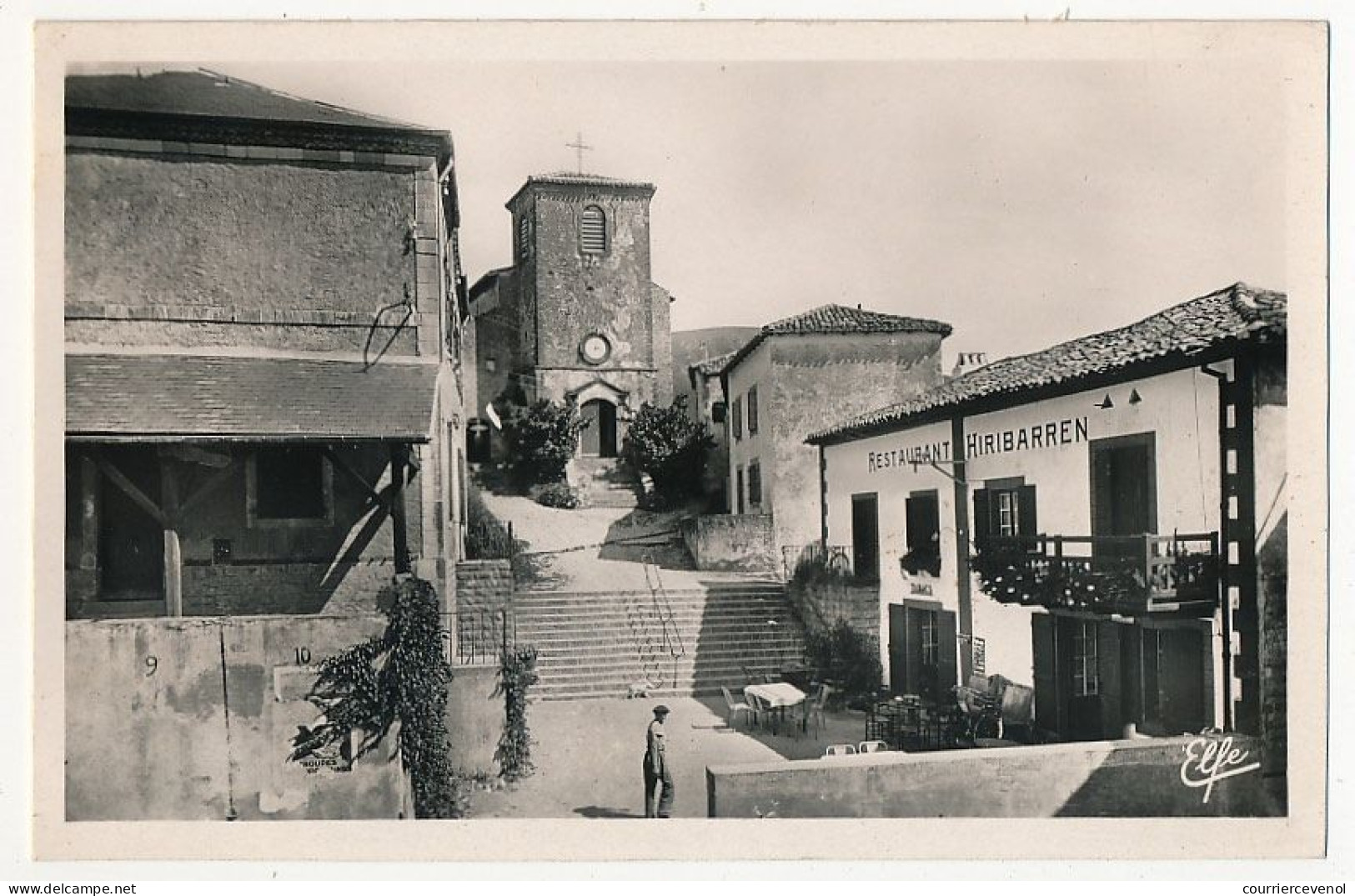 CPSM - BIRIATOU (Basses Pyrénées) - L'Eglise - (Restaurant Hiribarren) - Altri & Non Classificati