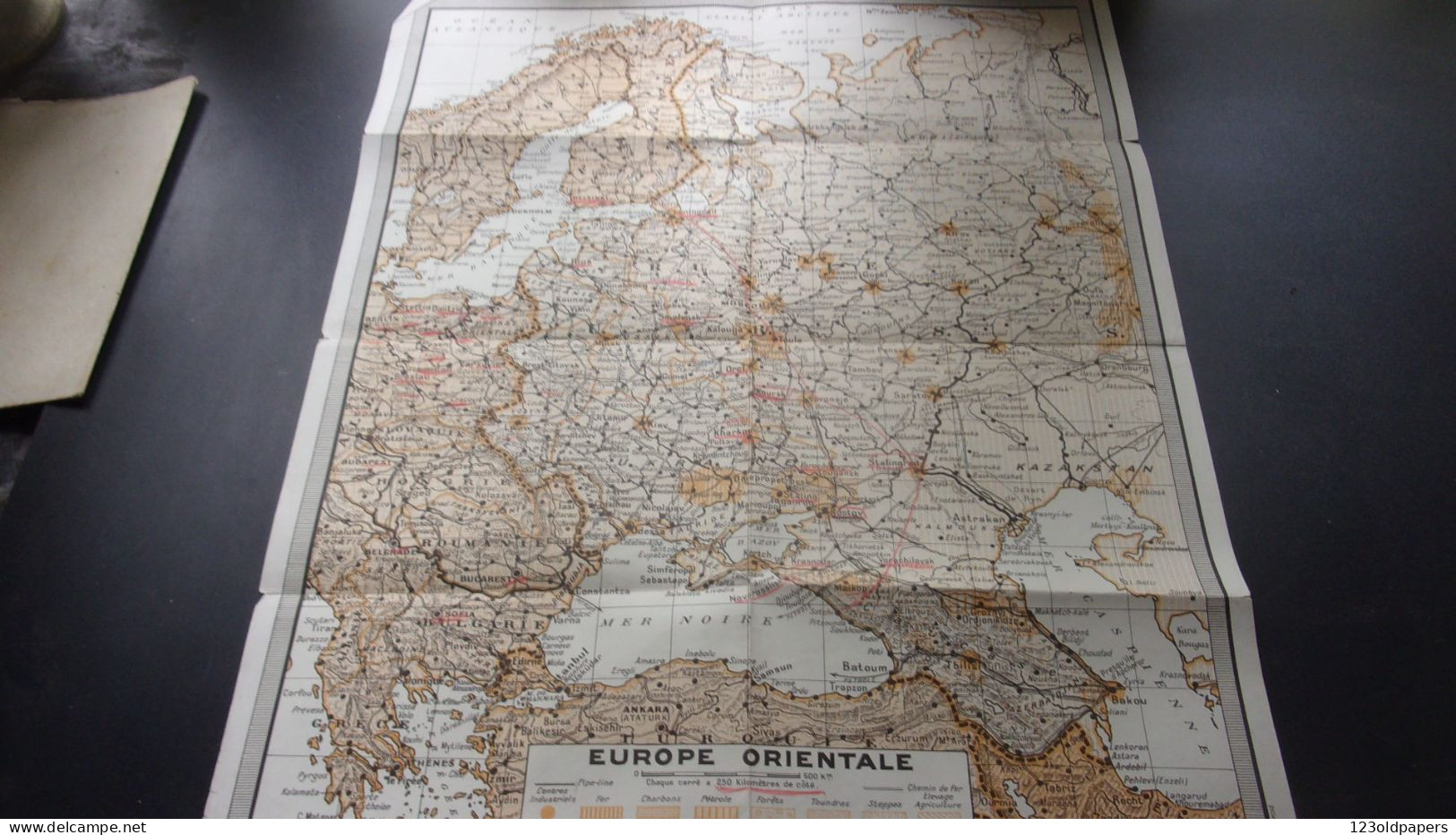 WWII CARTE EUROPE ORIENTALE RUSSIE - 1939-45