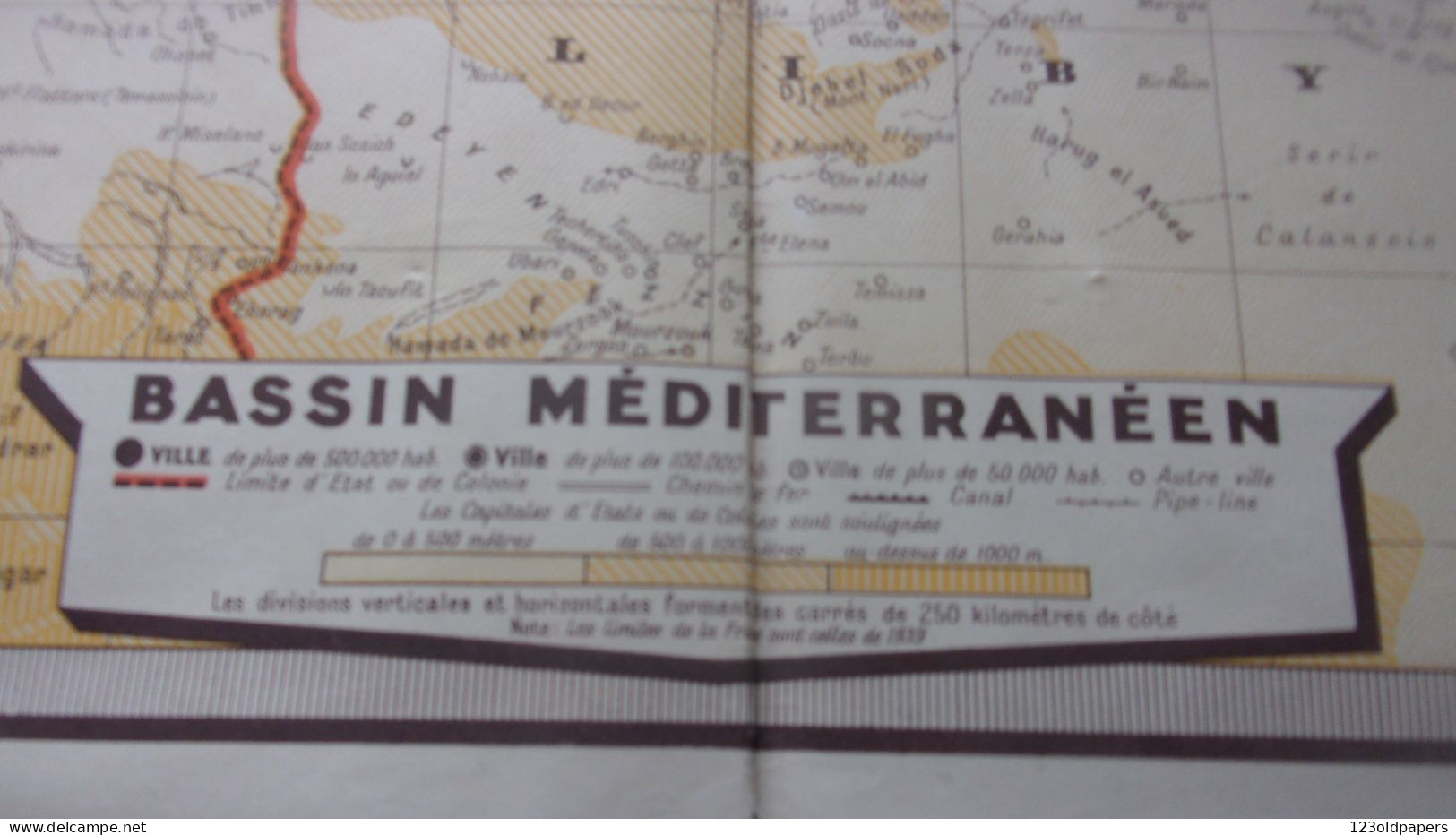 WWII CARTE BASSIN MEDITERRANNEEN FRANCEALLEMAGNE RUSSIE - 1939-45