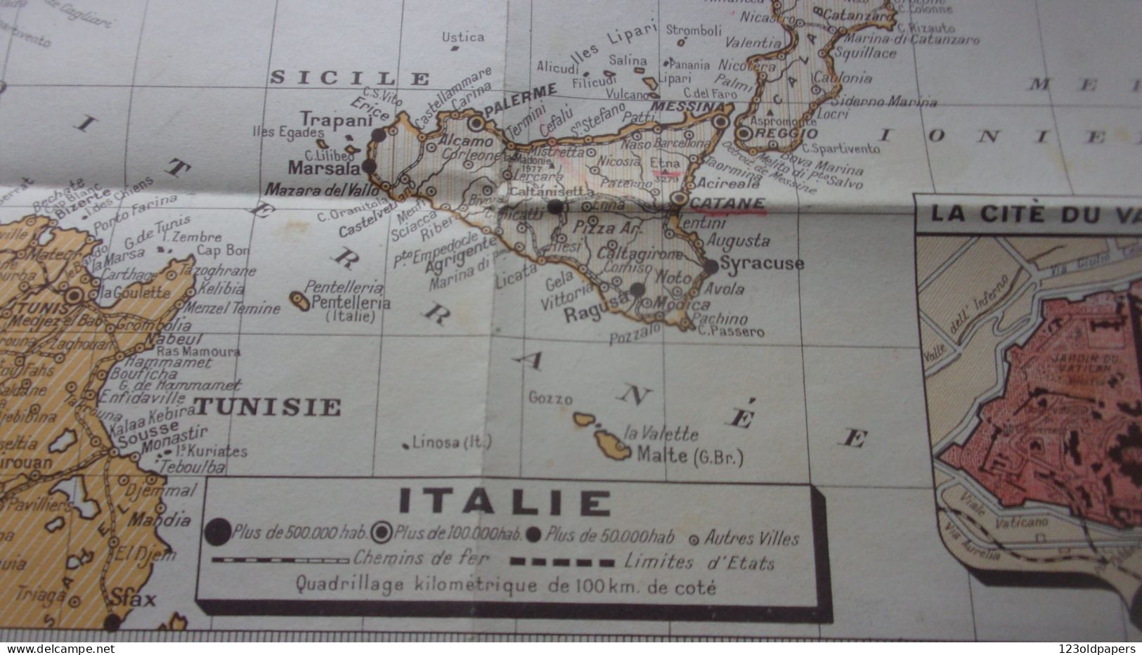 WWII CARTE ITALIE SICILE - Autres & Non Classés