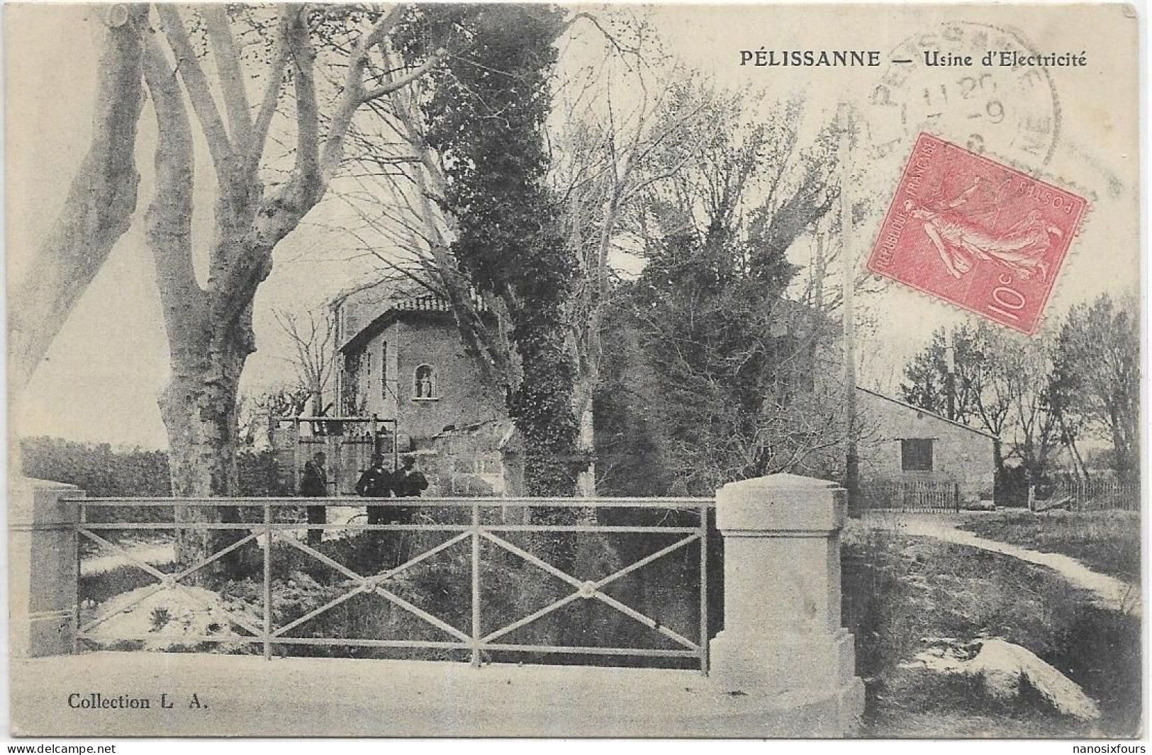 D 13  PELISSANNE.  USINE D ELECTRICITE.  CARTE ECRITE - Pelissanne