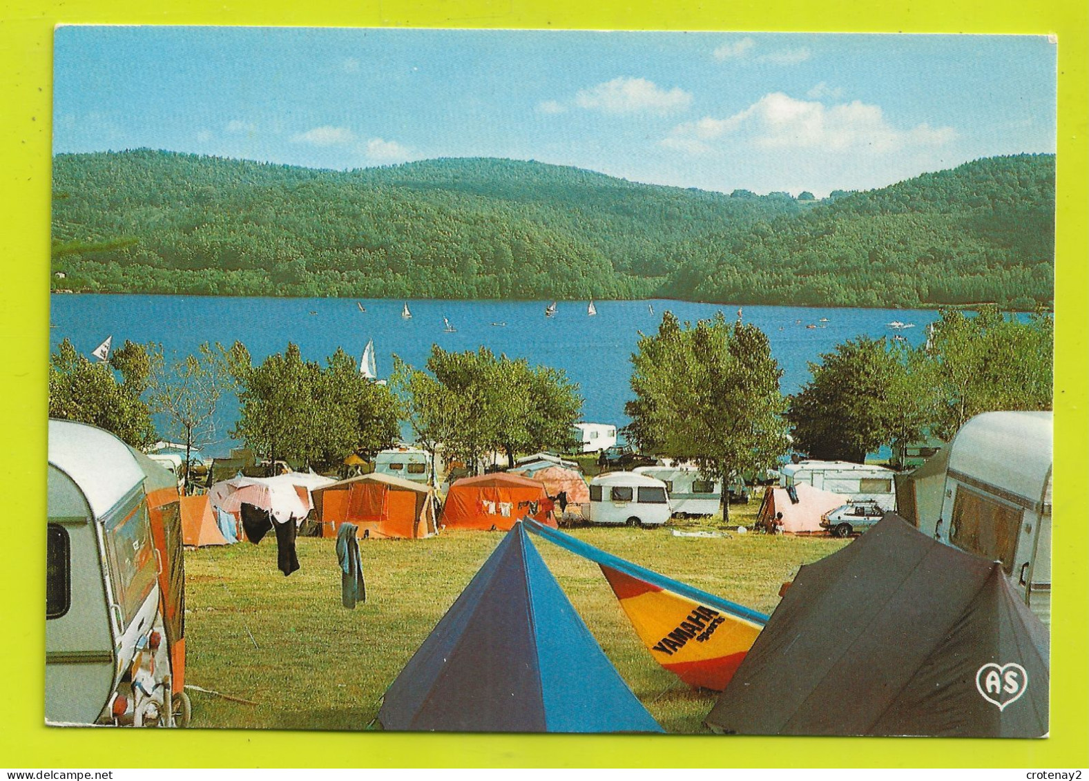 81 LE LAC De LA RAVIEGE Camping Du ROUQUIE N°515 Vers Brassac La Salvetat Sur Agout Lacaune PUB YAMAHA Sports VOIR DOS - Brassac