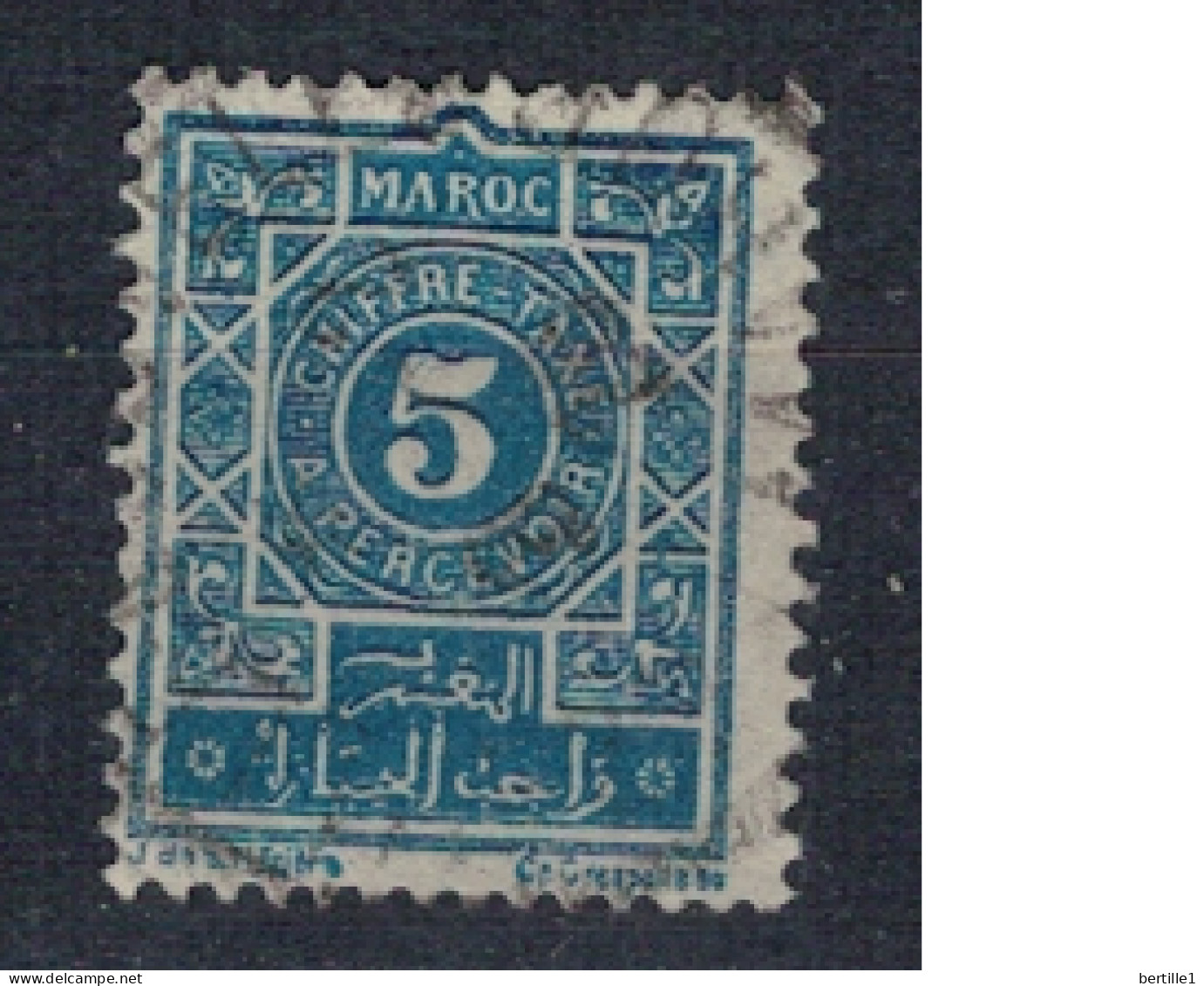 MAROC       N°  YVERT  TAXE 28  OBLITERE    ( OB 11/ 08 ) - Timbres-taxe