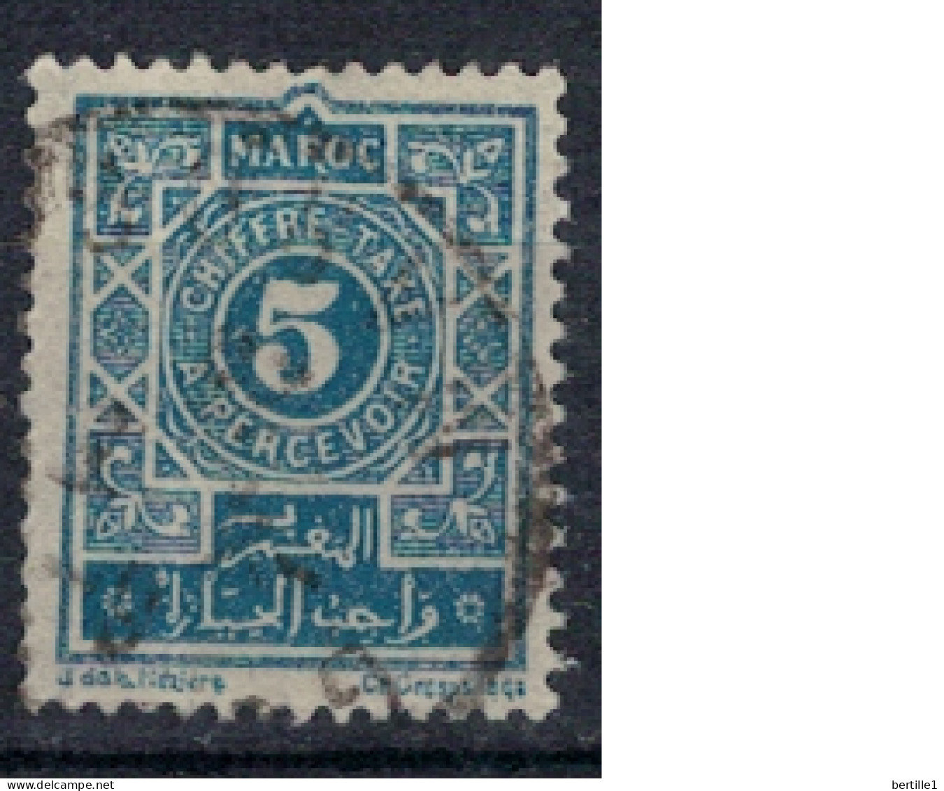 MAROC       N°  YVERT  TAXE 28  ( 1 ) OBLITERE    ( OB 11/ 08 ) - Postage Due