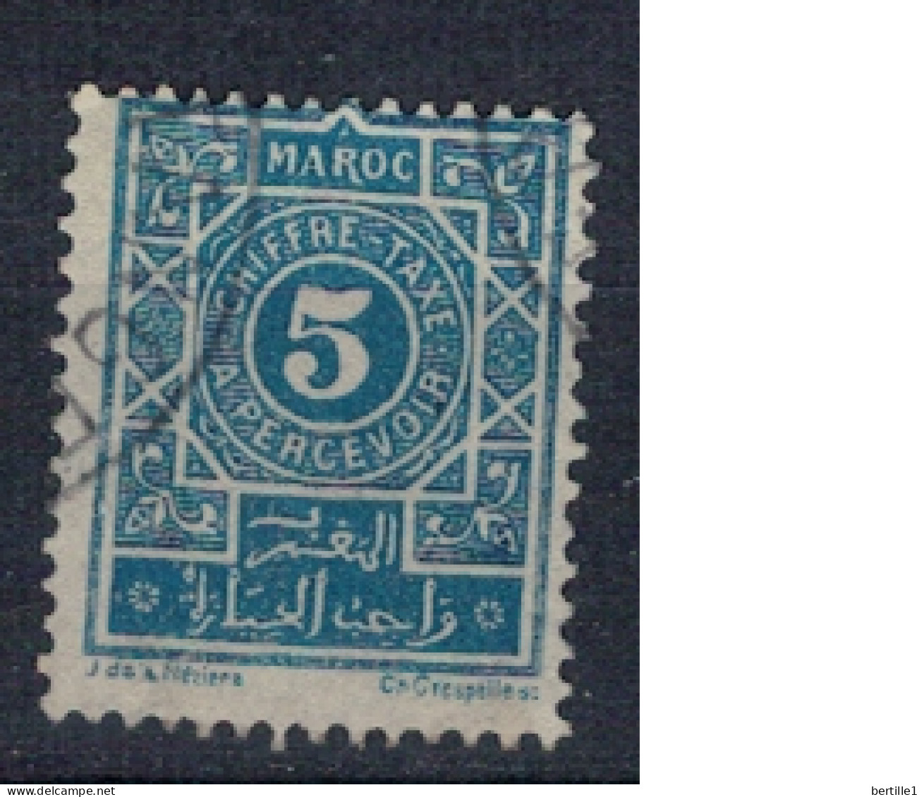 MAROC       N°  YVERT  TAXE 28  ( 4 ) OBLITERE    ( OB 11/ 08 ) - Timbres-taxe