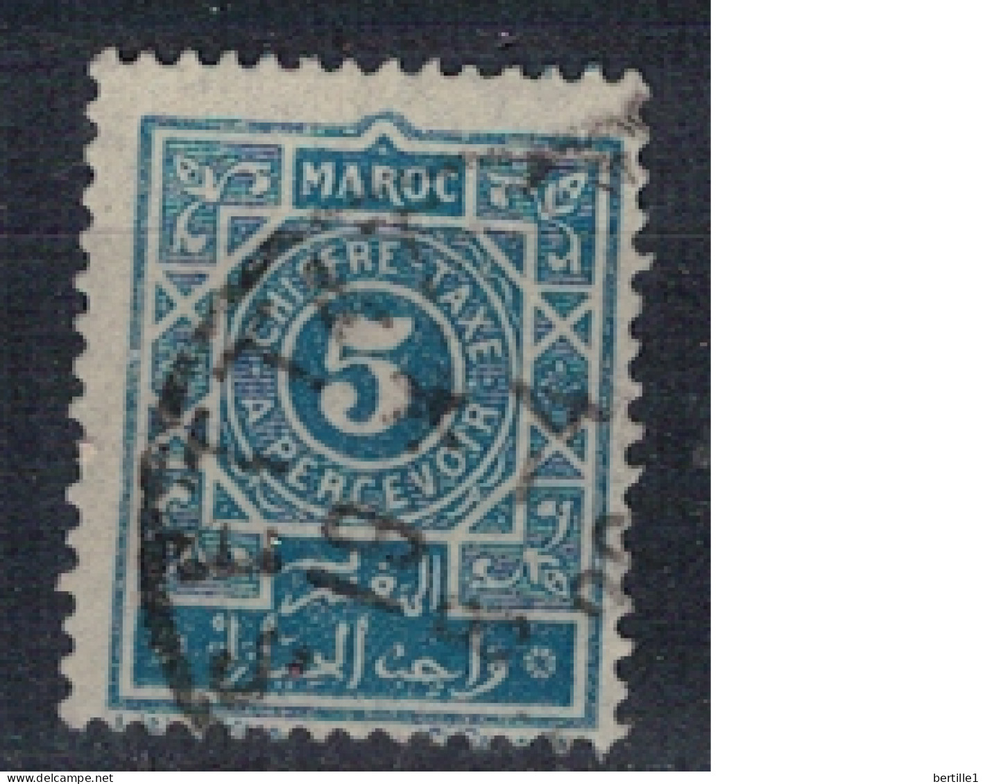 MAROC       N°  YVERT  TAXE 28  ( 7 ) OBLITERE    ( OB 11/ 08 ) - Timbres-taxe