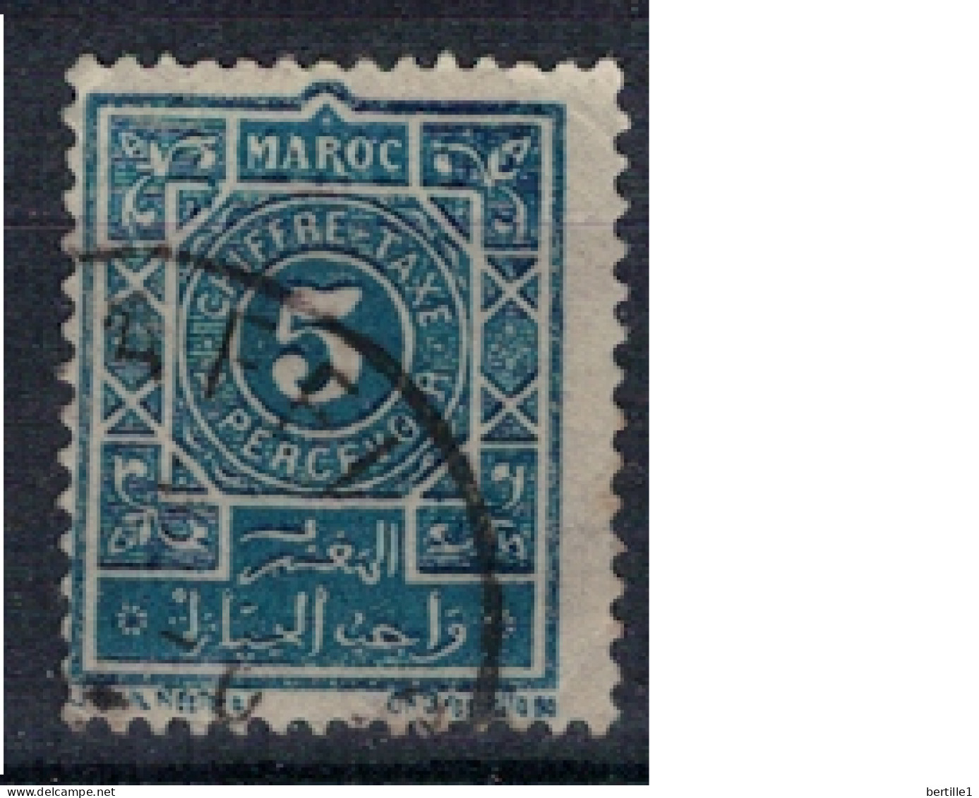 MAROC       N°  YVERT  TAXE 28  ( 10 ) OBLITERE    ( OB 11/ 08 ) - Timbres-taxe