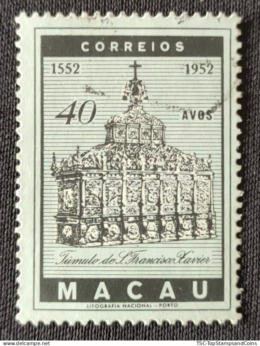 MAC5370U8 - 4th. Centenary Of The Death Of S. Francisco Xavier - 40 Avos Used Stamp - Macau - 1952 - Used Stamps