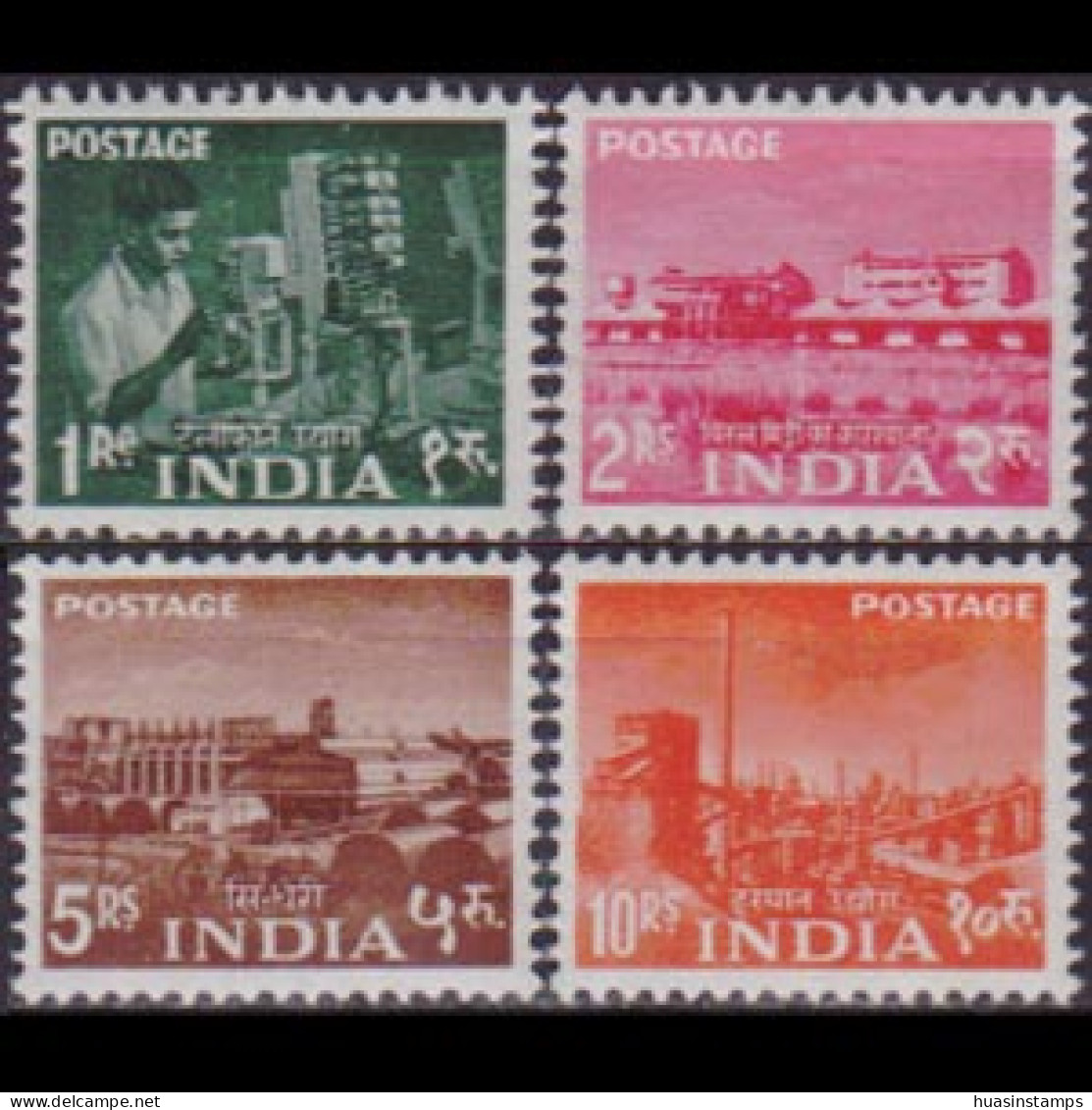 INDIA 1959 - Scott# 316-9 Factories 1-10r MNH - Nuovi