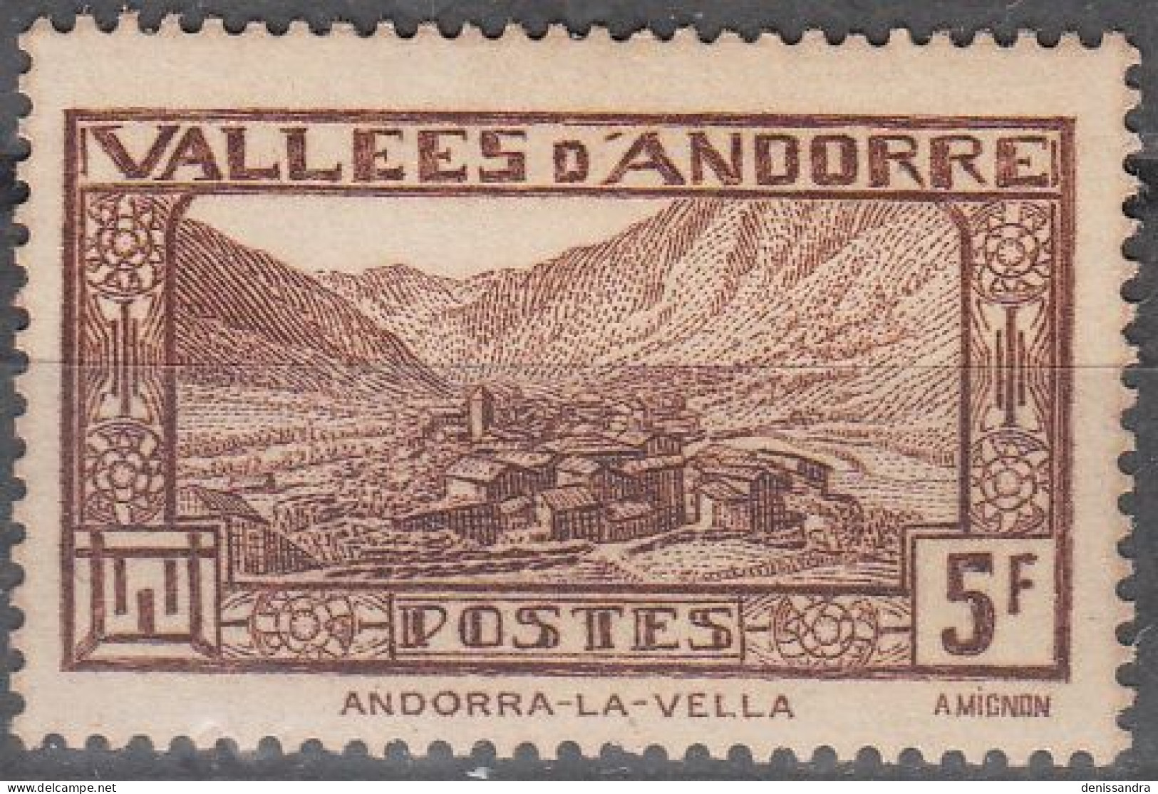 Andorre Français 1932 Michel 45 Neuf ** Cote (2008) 1.50 Euro Vue D'Andorra-la-Vella - Ungebraucht