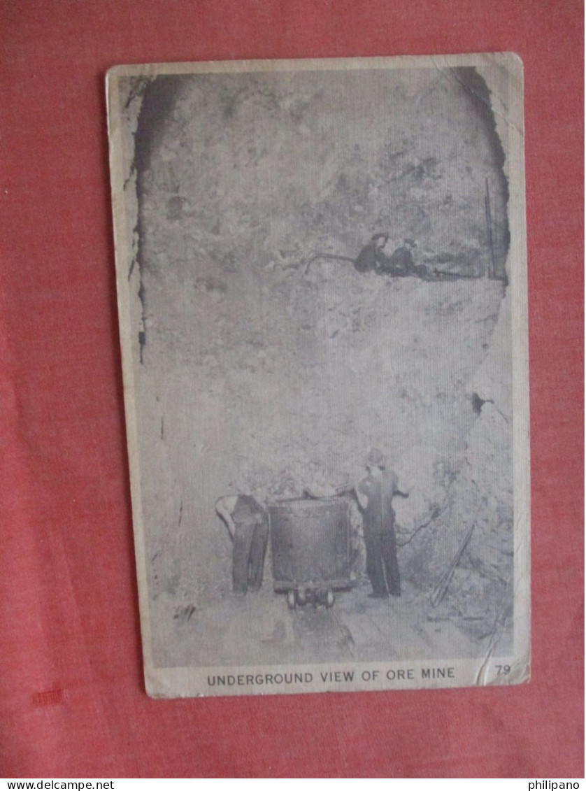 Underground View Of Ore Mine.  Has Crease.   .  Ref 6091 - Mines