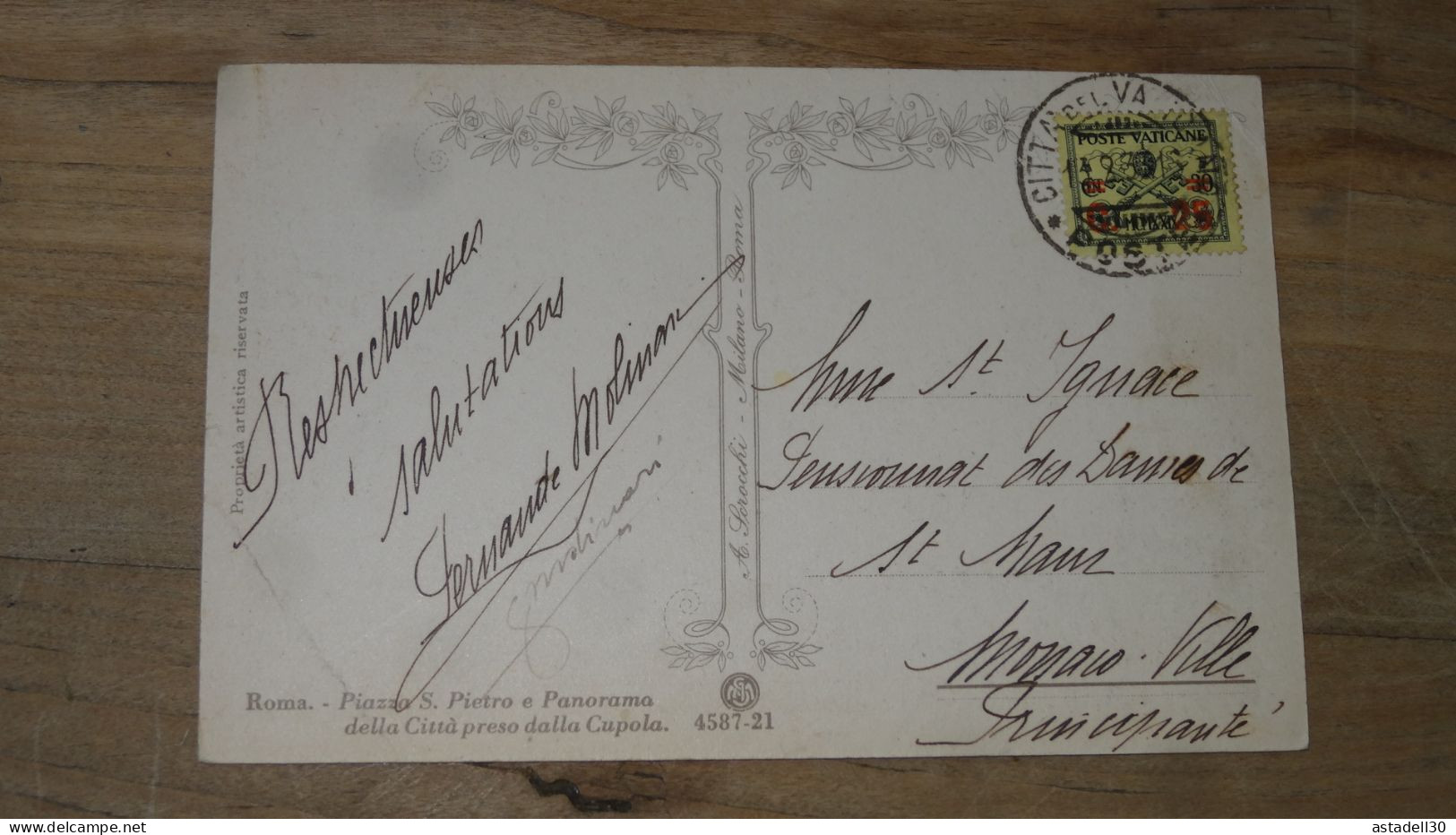 Carte Postale Postée Du VATICAN  ............Boite-2........ 64 - Lettres & Documents