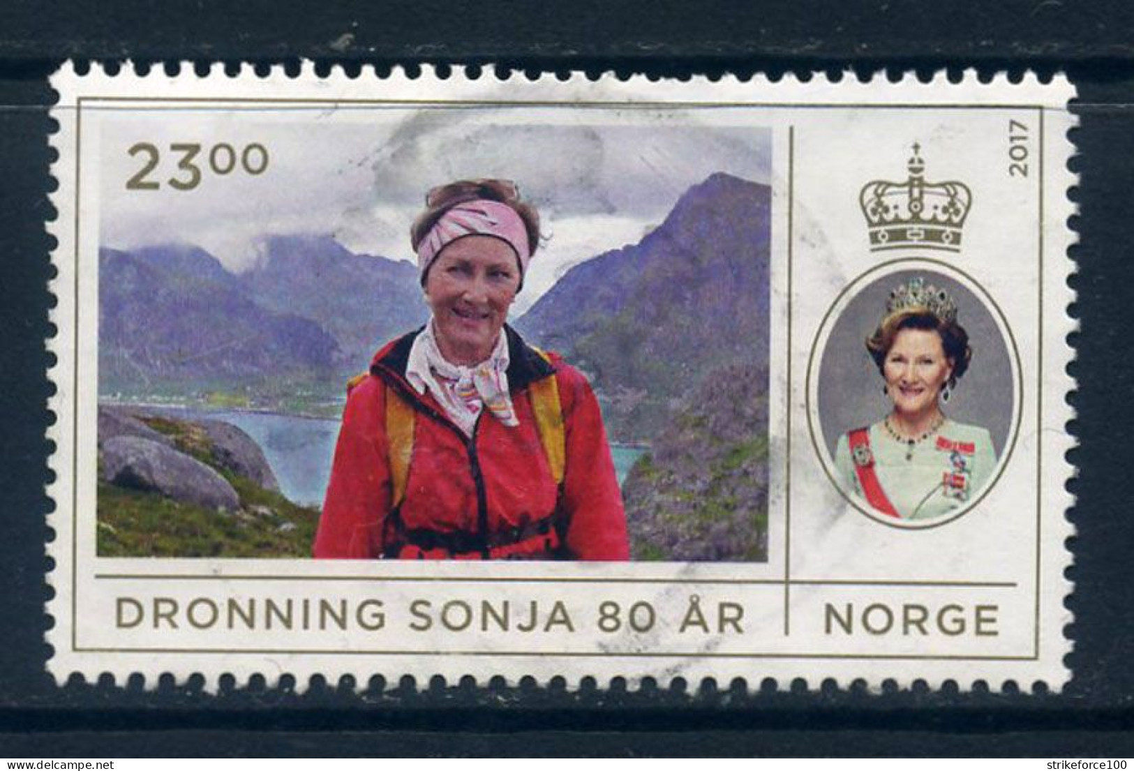 Norway 2017 - Queen Sonia 80th Birthday 23kr Used Stamp. - Used Stamps